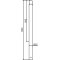 Dekorativ puller | Serie 484B | � 82 mm | fastmonteret, til indst�bning i beton med jordanker, total l�ngde ca. 1300 mm | uden l�s | uden �je